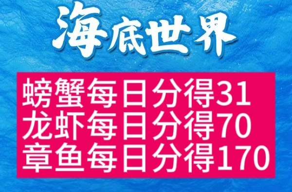 海底世界，养鱼游戏，收入每日增长-K6
