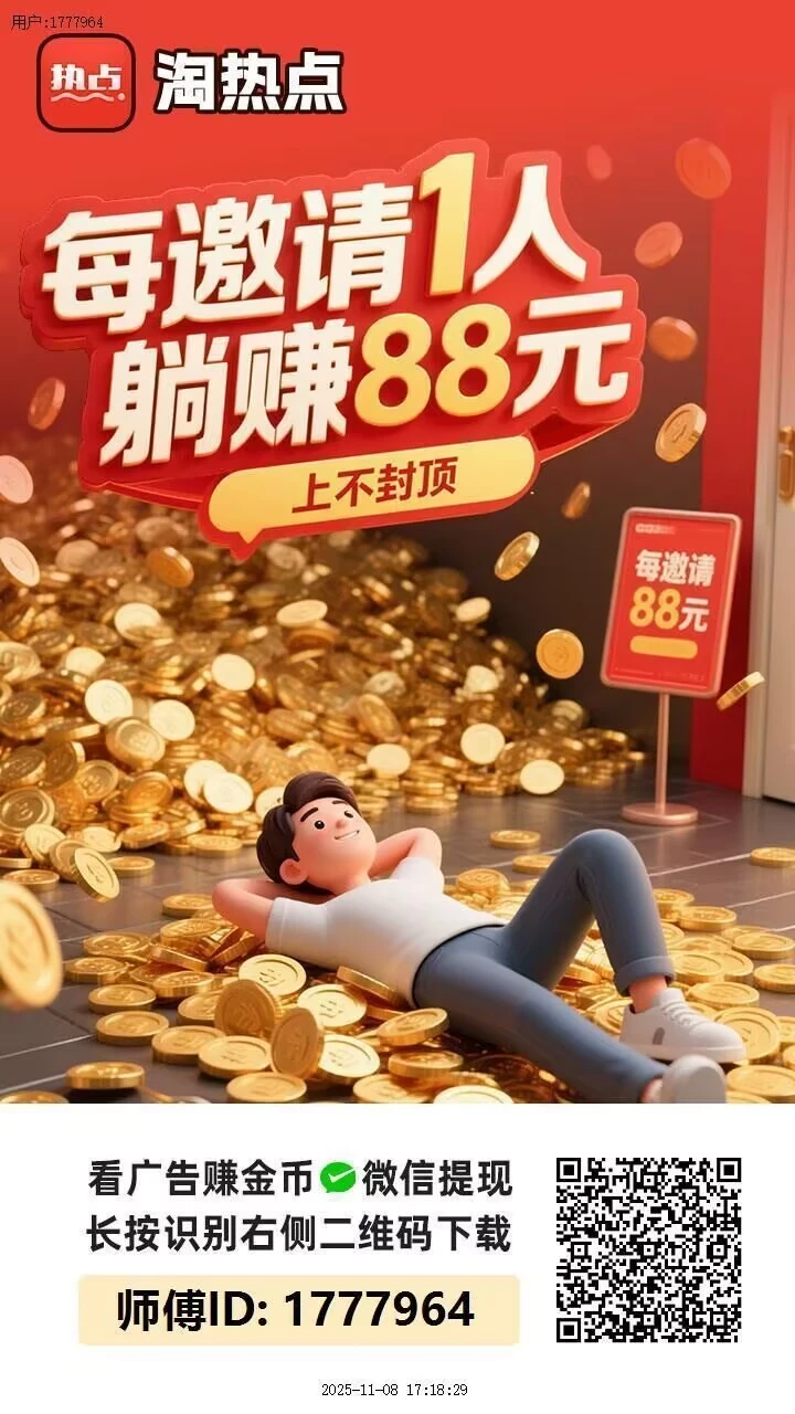 〖淘热点〗首码刚出，零撸广告保底0.5米-K6