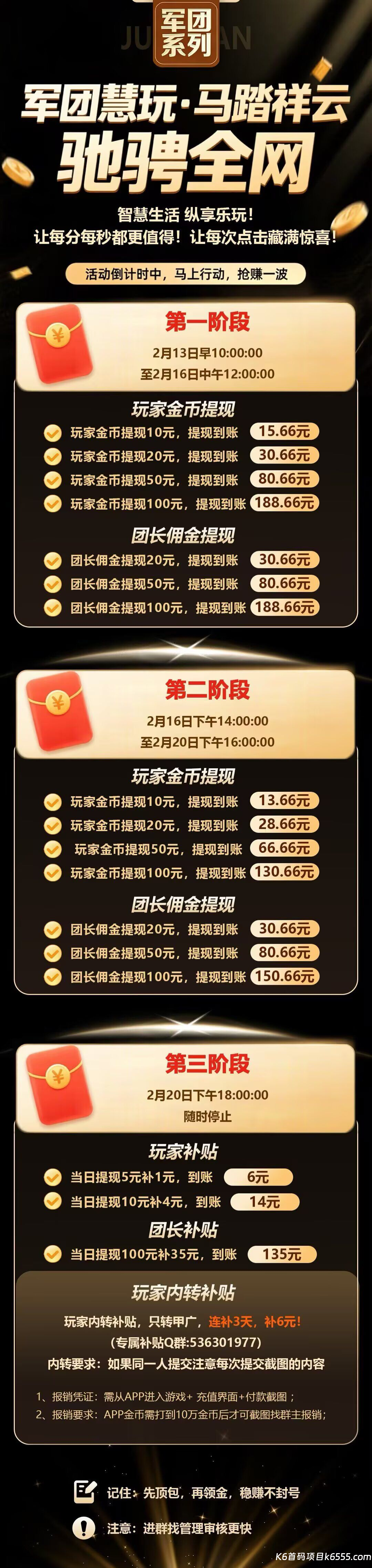 新台大水，提现大补贴-K6